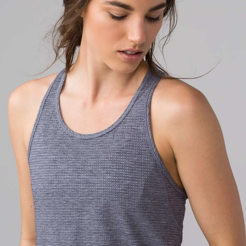 Lululemon Long Distance Tank Heathered Boysenberry Size 4